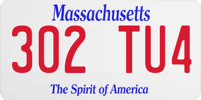MA license plate 302TU4