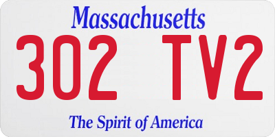 MA license plate 302TV2