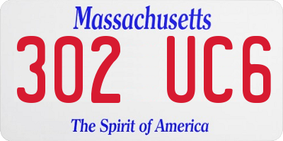 MA license plate 302UC6
