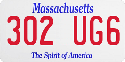 MA license plate 302UG6