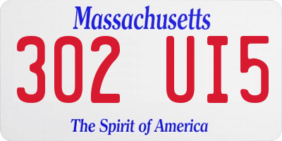 MA license plate 302UI5