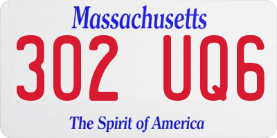 MA license plate 302UQ6