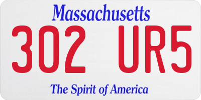 MA license plate 302UR5
