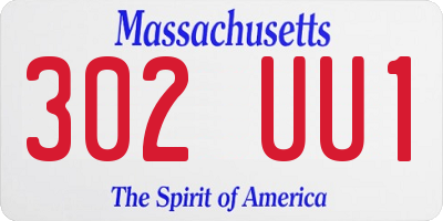 MA license plate 302UU1