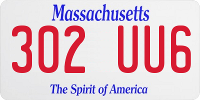 MA license plate 302UU6