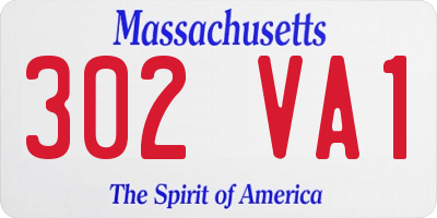 MA license plate 302VA1