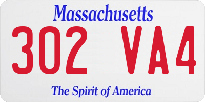 MA license plate 302VA4