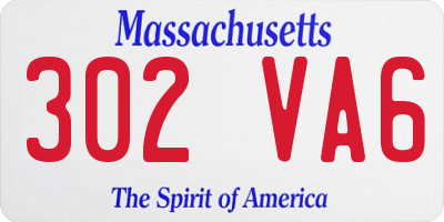 MA license plate 302VA6