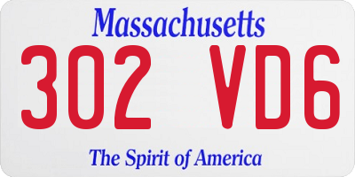 MA license plate 302VD6