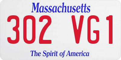 MA license plate 302VG1