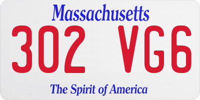 MA license plate 302VG6