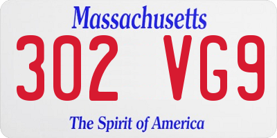 MA license plate 302VG9