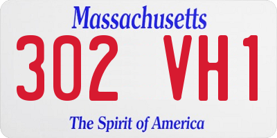 MA license plate 302VH1