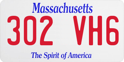 MA license plate 302VH6