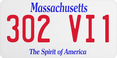 MA license plate 302VI1