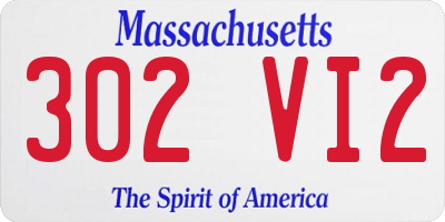 MA license plate 302VI2