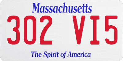 MA license plate 302VI5