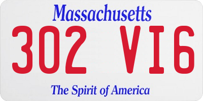 MA license plate 302VI6