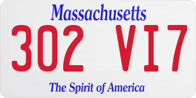 MA license plate 302VI7