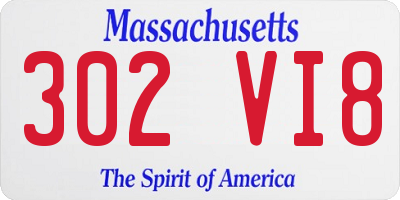 MA license plate 302VI8