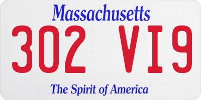 MA license plate 302VI9
