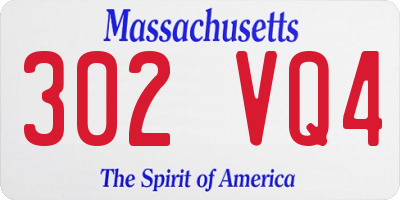 MA license plate 302VQ4