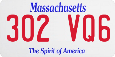 MA license plate 302VQ6