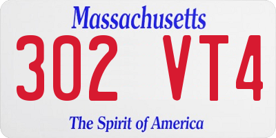MA license plate 302VT4