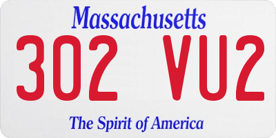 MA license plate 302VU2