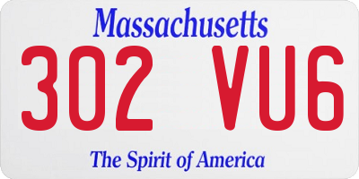 MA license plate 302VU6