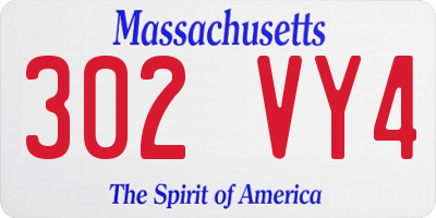 MA license plate 302VY4