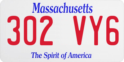 MA license plate 302VY6