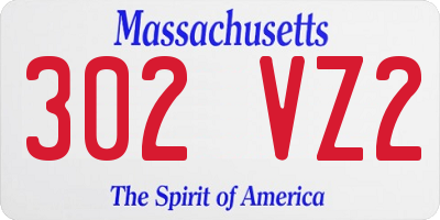 MA license plate 302VZ2