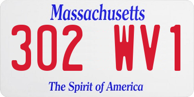 MA license plate 302WV1
