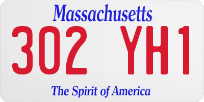 MA license plate 302YH1