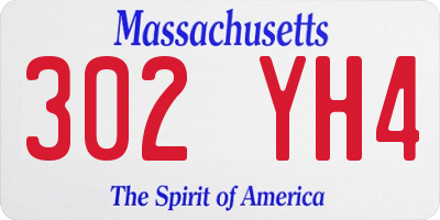 MA license plate 302YH4