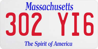 MA license plate 302YI6