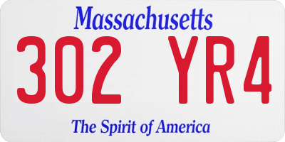 MA license plate 302YR4