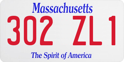 MA license plate 302ZL1