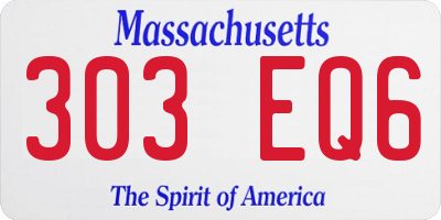 MA license plate 303EQ6