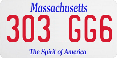 MA license plate 303GG6