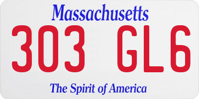 MA license plate 303GL6