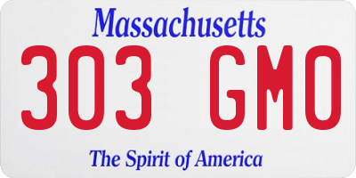 MA license plate 303GM0