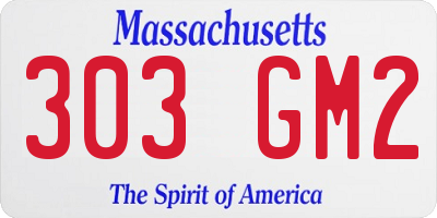 MA license plate 303GM2