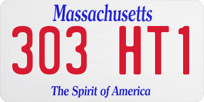 MA license plate 303HT1
