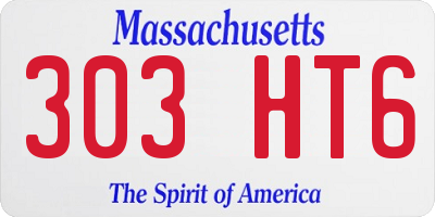 MA license plate 303HT6