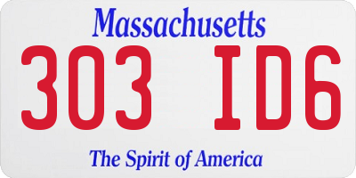 MA license plate 303ID6
