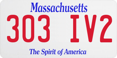 MA license plate 303IV2