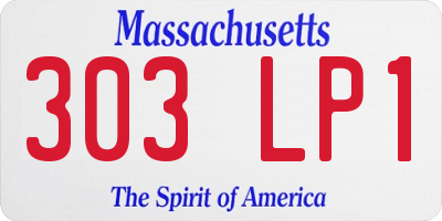 MA license plate 303LP1