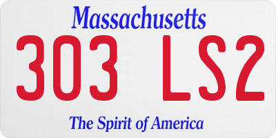 MA license plate 303LS2